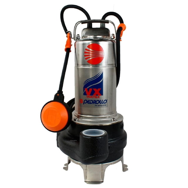 Bomba Sumergible Aguas Negras Pedrollo Vortex 1 HP