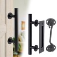 thumbnail image 6 of Goodhd 12Inch Sliding Barn Door Handle Pull And Flush Gate Hardware Kit Set Matte Black, 6 of 8