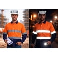 thumbnail image 2 of Hi Vis Safety Work Shirt - Cotton/Nylon Blend - 6 oz twill - High Visibility, 2 of 4