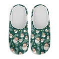 thumbnail image 2 of FUIALDOLG Women's Slippers Christmas Santa Green Print Fuzzy House Slippers for Women Indoor Closed Toe Slide for Ladies Bedroom Shoes, Size 9-10, 2 of 7