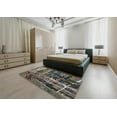 thumbnail image 5 of Ahgly Company Machine Washable Indoor Square Transitional Burgundy Brown Area Rugs, 7' Square, 5 of 7