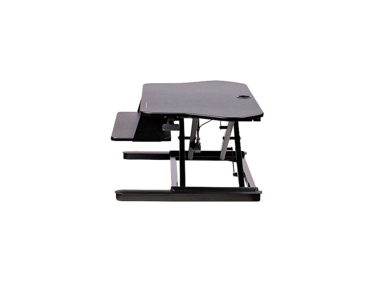 StarTech 35"x21" Corner Sit Stand Desk Converter with Keyboard Tray ARMSTSCORNR