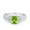 Peridot CZ, variant on Emerald Vintage Wedding Band Round Ring Peridot CZ 925 Sterling Silver Size 9