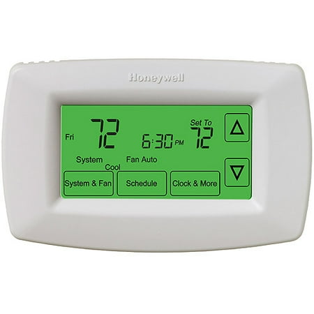 Day Electronic Programmable Thermostat - Honeywell Touchscreen 7-Day Electronic Programmable Thermostat