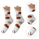 thumbnail image 2 of KAKOWELY 1 par de calcetines de lana coral, calcetines con forma de pata de gato, calcetines de felpa, calcetines casuales, 2 of 5