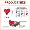 thumbnail image 2 of Uxcell 40 Pcs 3D Heart Red Nail Charm Rhinestones 12x13mm K9 Glass Crystal Rhinestones Pointed Back Crooked Heart Gems, 2 of 6