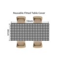 thumbnail image 2 of Mantel ajustable Yashi de 3 piezas para mesa Funda de vinilo elástica impermeable con franela negra, 2 of 5