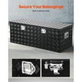 thumbnail image 4 of KFFKFF Heavy-Duty Aluminum Truck Bed Tool Box, Textured Storage Box with Side Handles and Locking Mechanism, Organizer Chest for Trailers, Pickups, Truck Beds, and RVs, 48"x19.5"x17.5", Black, 4 of 8