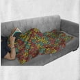 thumbnail image 6 of Gerber Daisy Soft Flannel Fleece Blanket, Retro Colored Doodle Style Blossoms Groovy Hippie Concept Peace and Love Theme, Cozy Plush for Indoor and Outdoor Use, 50" x 70", Multicolor, by Ambesonne, 6 of 6