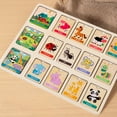 thumbnail image 4 of Wooden Puzzle Board for Toddlers Early Education Matching Game Fruits Animals Professions Montessori Learning Toy Fine Motor Skills Activity(A), 4 of 6
