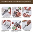 thumbnail image 6 of Koadzawe Apple Corer Tool and Peeler, Apple Corer Adjustable-Diameter Multifunctional Quick and Easy Fruit Vegetable Deseeder Adjustable Fruit and Vegetable Corer Tool (1Pc), 6 of 7