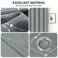 thumbnail image 5 of XUEYU 100% Blackout Curtains for Bedroom, Light Blocking Thermal Insulated Curtains with Noise Reduction, 52x96 Inch Room Darkening Window Drapes, Set of 2 Panels, Print Gray, 5 of 7