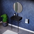 thumbnail image 5 of Claire 24 Ceramic Console Sink Matte Black Basin Chrome Legs, 5 of 7