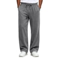 thumbnail image 2 of Active Athletic Casual Jogger Running Sweatpants for Men Wide Leg Elastic Waist Drawstring Athletic Loose Jogger Workout Sweat Pants for Outdoor Travel, 2 of 7