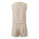 thumbnail image 4 of MKLEKYY Pantalones Cortos Deportivos Mujer Conjunto De Dos Piezas De Top Y Pantalones Cortos De Color Sólido Para Mujer, 4 of 4