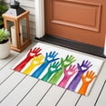 thumbnail image 4 of Cartoon Colorful Hands Front Door Rugs 2x3 ft Cute Watercolor Hands with Love Heart Small Rug for Entryway Non Slip Washable Bathroom Door Mat Absorbent Floor Mat for Indoor Entrance, 4 of 9