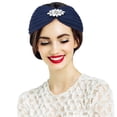 thumbnail image 2 of Xihbxyly Diadema de Punto para Mujer, Acogedora Lana Acrílica, Elegante Diseño de Nudo con Diamantes de Imitación, Estilo Bohemio Invernal, Estilo Casual o Urbano, Accesorio para Fiestas y Clubes, Ta, 2 of 3