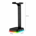 thumbnail image 2 of QUMIIRITY Headset Rack with Heightened Edges Black ABS for Gaming Setup 1Pack, 2 of 8