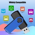 thumbnail image 4 of Unidad flash EASTBULL USB de 2 GB, paquete de 100 con cordones, azul, 4 of 7