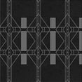 thumbnail image 1 of Ahgly Tapis d'Intérieur Lavable en Machine Carré Noir Nuit Transitionnel, 4 Pieds Carré, 1 of 7