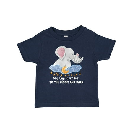 

Inktastic My Gigi Loves Me to the Moon and Back Elephant Family Gift Baby Boy or Baby Girl T-Shirt