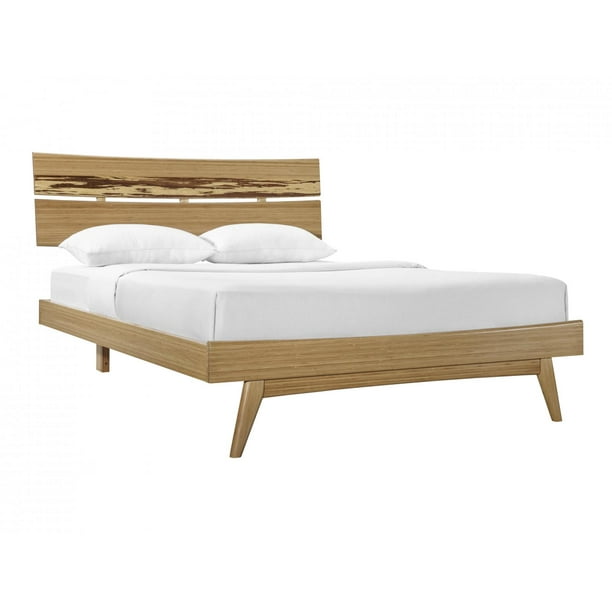 Queen Platform Bed Caramelized Bamboo Modern Azara By Greenington Com Queen Platform Bed Caramelized Bamboo, Bamboo King Size Bed Frame