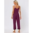 thumbnail image 3 of DARING DIVA Women's Soft Modal Sleeveless Pajama Sets XL Dark Red, 3 of 6