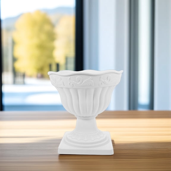 YSNOOWE White Plastic Flower Pot Large Size for Balcony, Doorstep, Office, Indoor and Outdoor Planting