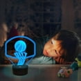 thumbnail image 3 of 3D Basketball Night Light Backboard Illusion Hoop Lamp for Kids' Room Home Xmas Birthday Gifts for Boy Man Friends with 16 Color Changes Remote Control, 3 of 8