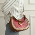 thumbnail image 3 of MKF Collection Jain Women Half Moon Shoulder Bag Croc-Embossed Versatile by Mia K - Violet, 3 of 7