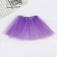 thumbnail image 3 of GZWYHT Skirts for Women,Tulle Skirt Women Plus Size Soild Color Dress Short Fashion Pleated TUTU Dance Skirt Mini Skirt,Pleated Skirts,Purple Dress,Plus Size Skirt A, 3 of 3