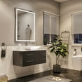 thumbnail image 4 of Eviva Wave 36 in. Espresso Wall Mount Single Sink Bath Vanity with White Quartz Top and Vessel Porcelain Sink, 4 of 6
