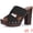 Black, variant on DARING DIVA Women's Block High Heels Slides Sandals Green 8.5/UK 6.5/EU 38