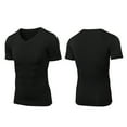 thumbnail image 5 of Admvng Gym Shirts Men Solid Color Crew Neck Quick Dry Sport Train Short Sleeved Slim Fit Athletic Shirts S-2XL, 5 of 9