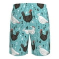 thumbnail image 6 of Disketp Men'S Swim Trunks Hawaiian Breathable Surf Beach Swimsuits Mesh Lining Beach Shorts With Pockets-Lovely Roosters, 6 of 9