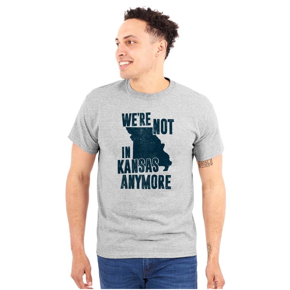 Missouri Not in Kansas Anymore Funny Plus Size Crewneck Graphic Tee Shirt Brisco Brands 2X
