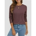 thumbnail image 6 of Long Sleeve T Shirts for Women Loose Fit, Crewneck Womens Long Sleeve Tops Casual Trendy Lightweight Basic Tee Tops, 6 of 6