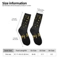 thumbnail image 2 of Honeii Happy New Year Print Adult Socks,Crew Socks,Casual Calf Socks,Daily Wear Socks for Men & Women, Perfect for Sports, Casual and Everyday Use, 2 of 6
