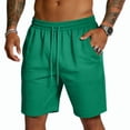thumbnail image 3 of Havenx Men's Mesh Performance Gym Athletic Shorts Drawstring Elastic Waist Shorts with Pockets Fast Dry Mesh Short Pants Basketball Lounge Gym Workout Summer Wear,Green 3XL, 3 of 4