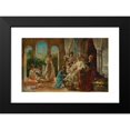 thumbnail image 2 of Édouard Frédéric Wilhelm Richter 18x13 Black Modern Framed Museum Art Print Titled - Attending the Favorite, 2 of 5