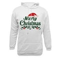 thumbnail image 5 of qelini Christmas Hoodies for Men Long Sleeve Pullover Merry Christmas Print Drawstring Hooded Sweatshirts Casual Tops, 5 of 5
