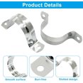thumbnail image 2 of czcpp-25 Pack M40 Rigid Pipe Strap, 1-1/2 Inch Stainless Steel Two Hole Cable Strap, U Bracket Conduit Clamp for Fixing Tube, Cable, Pipe (Silver, 40 mm), 2 of 4