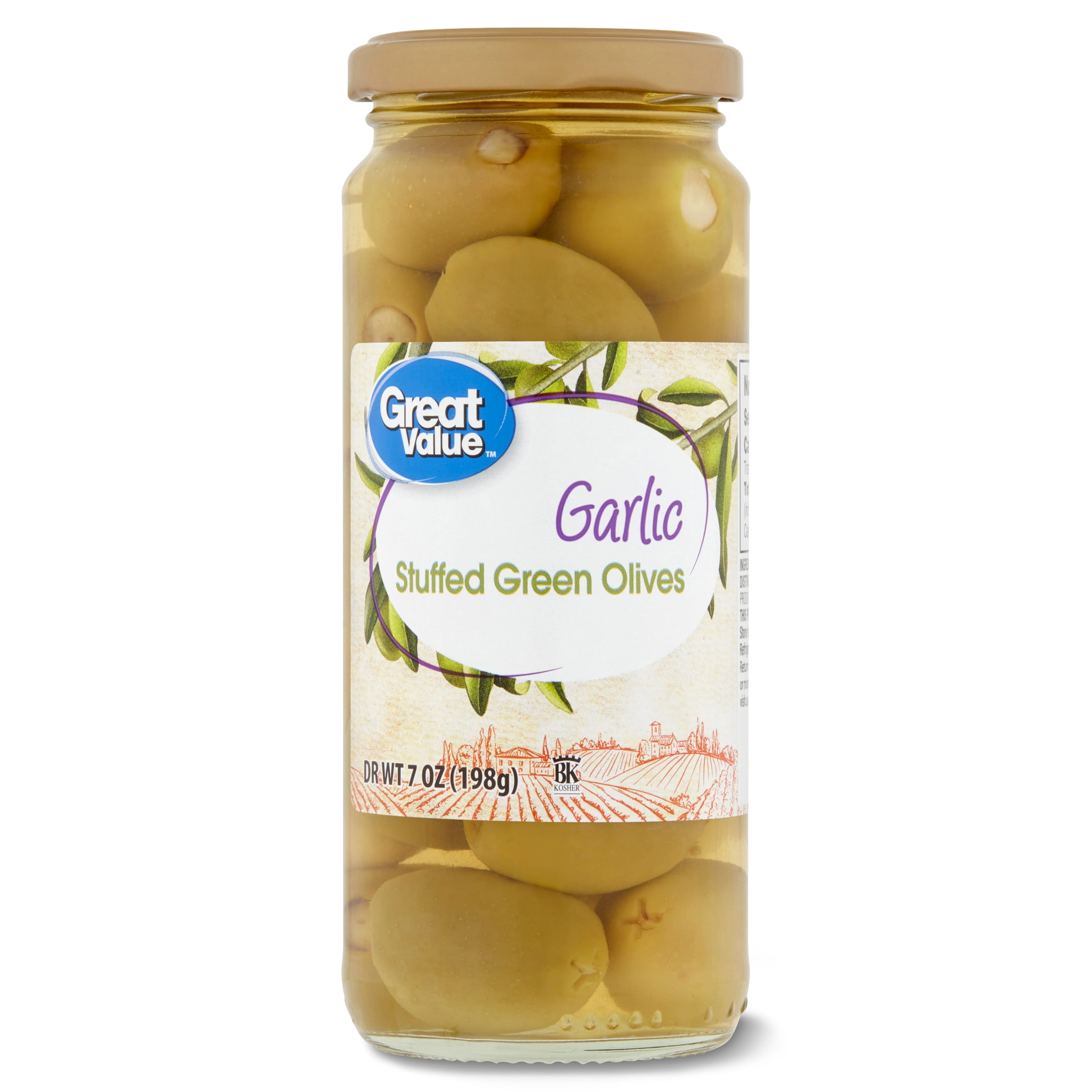 Great Value Garlic Stuffed Olives, 7 oz