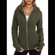 thumbnail image 1 of Sudaderas con Capucha y Cremallera para Mujer, Chaquetas de Forro , Sudaderas de Gran Tamaño, Conjuntos de Moda de Otoño, Suéteres, Ropa de Invierno. Verde S, 1 of 9