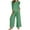 Green, variant on Scyoekwg Womens 2 Piece Outfits Cotton Linen Trendy Sweatsuits Sets Solid Color Short Sleeve Round Neck Tops Wide Leg Pants Casual Loose Outfits (Red,XXXL)