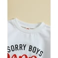 thumbnail image 4 of Faithtur Baby Boy Girl Romper, Long Sleeve Letters Print Casual Fall Spring Short Crotch Button Jumpsuit, 4 of 9