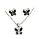 thumbnail image 1 of COLLAR DE MARIPOSA NEGRA DE PLATA Y ARETES, 1 of 4
