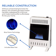 Procom Heating Liquid Propane Vent Less Blue Flame Heater with Base Feet -10,000BTU T-Stat Control Model-ML100TBA-B