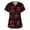 WineA&01#11203, variant on Hearthz Plus Size Valentine Scrub Tops Women Love Heart Pattern V Neck Short Sleeve Nurse Uniforms Side Slit Women Workwear with Pockets S-5xl