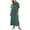 Green dress 05, variant on Karymi Spring Dresses for Women 2026 Cotton Linen Button Down Shirt Dress, Casual Solid Maxi Dress with Rolled Short Sleeves, Side Split & Chest Pockets, Shift Dress Maxi Dresses for Women